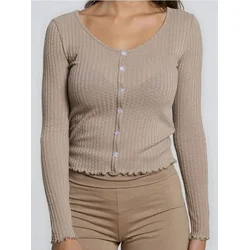 Sinsay - Rebrasta bluza - BEŽ