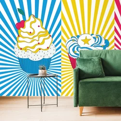 Tapeta pop art cupcakes - 392x264