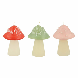 Sveče v kompletu 3 ks Mushroom – Meri Meri