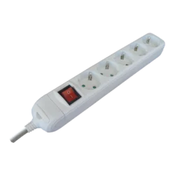 Produžni kabl + 5 utičnica + prekidac p 3x1,5mm - 3m