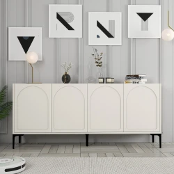 Hanah Home Komoda Lyon 79 Krem-Crna
