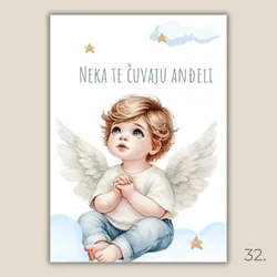 Magneti “Neka te čuvaju anđeli” – nježna uspomena za krštenje, rođenje i posebne trenutke