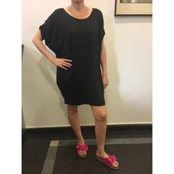 Obleka tunika Sisi črna