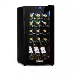 Klarstein Shiraz 15 Slim Uno, vinoteka, 44 L, touch screen, 135 W, 5 – 18 °C, crna