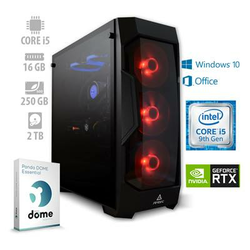 Računalnik ANNI PF7/i5-9600K (3.7/4.6 GHz), 16GB, 250GB M.2 NVMe SSD + 2TB HDD, GeForce RTX 2060 6GB, Vodno hlajenje Antec K120, Windows 10 + Office 365 + Panda Dome Essential