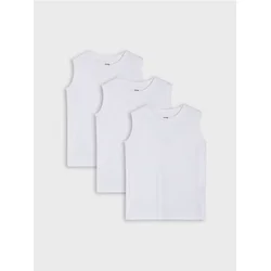 Sinsay - Pamučne majice bez rukava 3 pack - belo