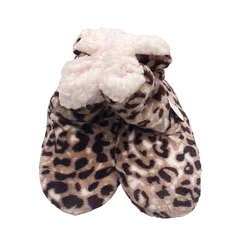 fossa Topli otroški copati, 7222 rjave leopard