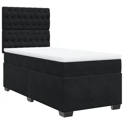 vidaXL vidaXL Box spring postelja z vzmetnico črna 80x200 cm žamet, (21306549)