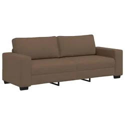 Vidaxl Trosed kavč rjav 220x77x82 cm blago