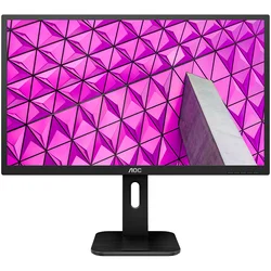 AOC Monitor LED 24P1 PRO (23.8“, 16:9, 1920x1080, IPS, 250 cd/m2, 1000:1, 50M:1, 5 ms, 178/178°, VGA, DP, HDMI, DVI, 4 x USB 3.0, Audio OUT, Speakers,