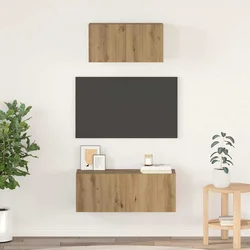 Set TV komoda Zidne 2 pcs Umjetnički hrast Konstruirano drvo