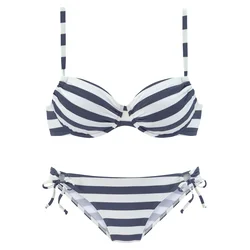 VENICE BEACH Bikini mornarska/bela