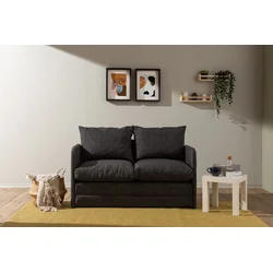 Atelier del Sofa Dvosed na razvlačenje Saga, 128 x 70 x 66 cm, Tamnosivi