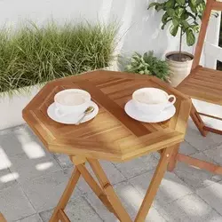 Stolna ploča 50 x 50 x 2,5 cm osmerokutna od masivne tikovine