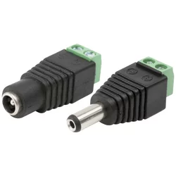 domači DC konektor, komplet, 12 V DC / 3 A - DC 2CS