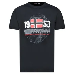 Geographical Norway Muška majica Japigal db 254, Crna