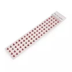 Samolepilno srce na lepilnem traku O10 mm - rdeče-rožnata (12 kartic)