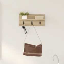 Vješalica za kapute na zidu Sonoma hrast 40 x 10,5 x 18 cm