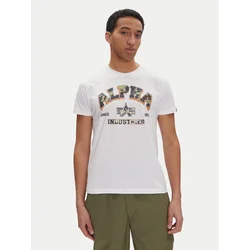 Alpha Industries Majica Small Logo 146511 Bela Regular Fit