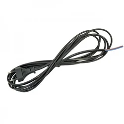 Elit+ priključni kabl euro utikač crni pp/l-u 2x0.75/ 3m 2.5a/250v ( EL7521 )