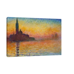 Canvas Slika na platnu Sunset In Venice-Claude Monet, Bez rama, 45 x 30 cm