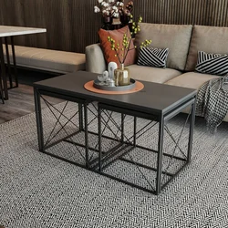 Hanah Home Defne Set Klub stolova, 3 komada, Antracit