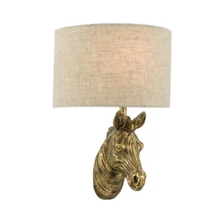 DarLighting ABB0735 - Zidna lampa ABBY 1xE14/40W/230V lanena/zlatna