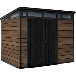 Keter Baštenska kućica Deco Pent 9x7, 216x218x226cm, Braon-crna