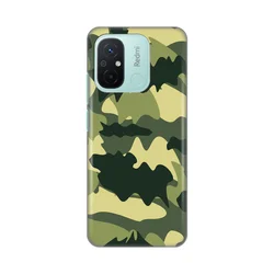 Silikonska maska za Xiaomi Redmi 12C Army Print Skin providna