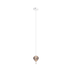 MAXLIGHT P0576 - LED luster na sajli PALLONCINI 2xLED/3W/230V prečnik 12 cm zadimljena