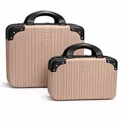 Mini kofer set 2 u 1 u bež boji - stil i udobnost na putovanju!