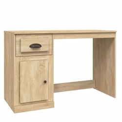 Radni stol s ladicom boja hrasta 115x50x75 cm konstruirano drvo