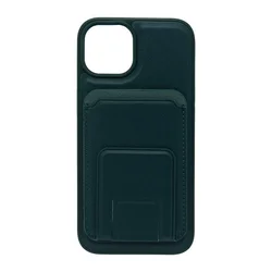 Maska za telefon LEATHER MAGSAFE WALLET za Iphone 14, Zelena