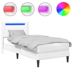 Vidaxl Konstrukcija postelje Bela 100 x 200 cm Umetno usnje