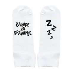 Ženske čarape Čarape za spavanje cs3974, Bele