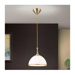 Orion HL 6-1808/1 - Luster na sajli OLD LAMP 1xE27/40W/230V bela/mesing