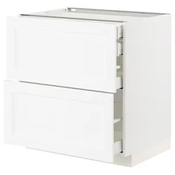 METOD / MAXIMERA Pod.orm.2front/2dnj/1srd/1vis.fiok, bela Enköping/bela im. drveta, 80x60 cm