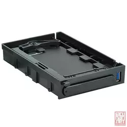 SilverStone MS06B, SATA internal enclosure, 1x 3.25 bay for 1x 2.5 HDD/SSD + 1x USB 3.0 front port, Black