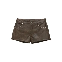 Pull&Bear Hlače temno rjava