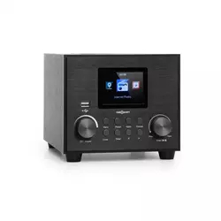 Auna Streamo Cube, internet radio, 3 W & 5 W RMS, WLAN, BT, crni