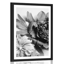 Plakat s paspartujem potonike v črnobeli varianti - 30x45 silver