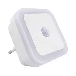 LED noćno svetlo sa senzorom pokreta i sumraka LED/0,5W/230V belo