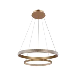 Hashim Visilica  60+40cm Zlatna 22W+34W LED Prozirni Kristali