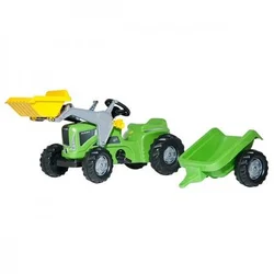 Traktor na pedale Rolly Toys RollyKiddy Futura sa prikolicom i utovarivaeem zeleni 630035