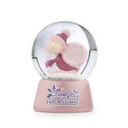 Novogodišnja glitter kugla pužić pink - 6.5cm nici 49351 ( 72025 )