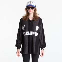 Majice A Bathing Ape Sta Stripe Pattern Jacquard Multi Logo Relaxed Fit Ls Tee UNISEX Black L