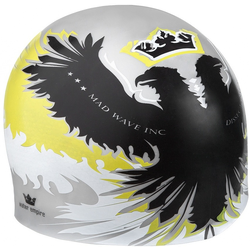 Mad wave empire swim cap gray
