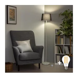 Brilagi - LED podna lampa CERIA 1xE27/40W/230V prečnik 30 cm crna/bela
