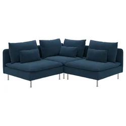SÖDERHAMN Ugaona sofa, trosed, Kelinge tamnoplava