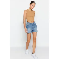 Trendyol Blue Denim Shorts & Bermuda